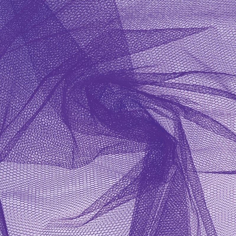 Coupon 3m Tissu Tulle Violet