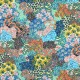 Coupon 3m Tissu Enduit Lupita Bleu
