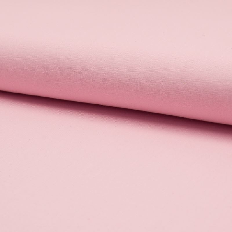 Coupon 3m Tissu Coton Uni Rose