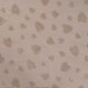 Coupon 3m Tissu Coton Jacquard Coeur Sable 