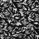 Coupon 3m Tissu Crepe Viscose Fluide Graphic Noir 