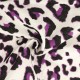Coupon 3m Tissu Double Gaze Imprimé Leopard Fond Blanc 