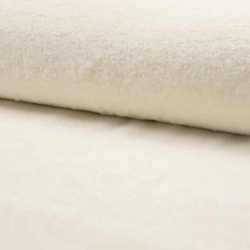 Coupon 3m Tissu Fausse Fourrure Microfibre Castorini Ecru  