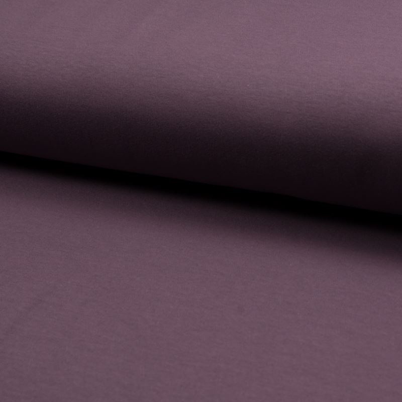 Coupon 3m Tissu Jersey Lourd Interlock Mauve