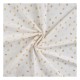 Coupon 3m Tissu Jersey de Coton Glitter Imprimé Feuilles Blanc