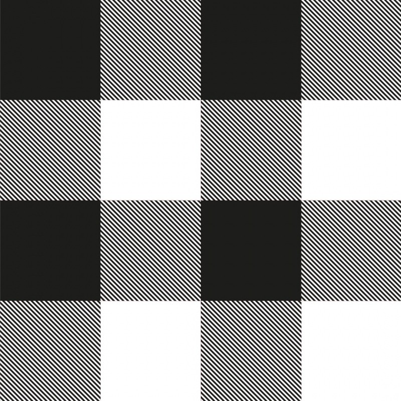 Coupon 3m Tissu Polaire Microfibre Carreaux Noir