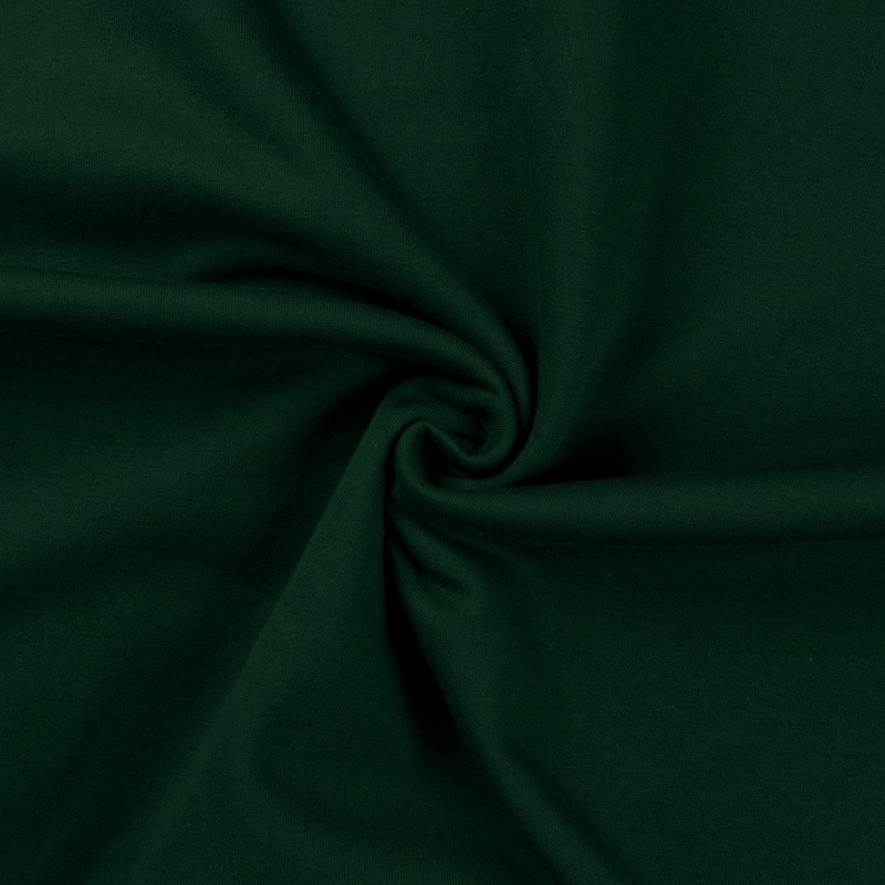 Coupon 3m Tissu Sweat French Terry Vert Bouteille 
