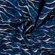 Coupon 3m Tissu Twill de Viscose Imprimé Léopard Petrole 